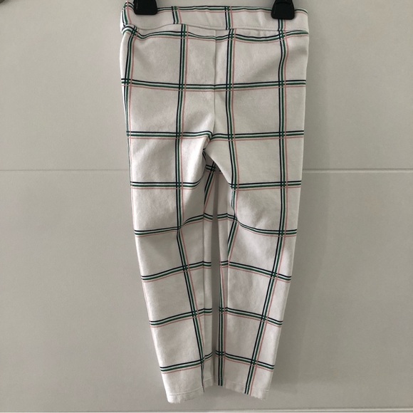 Janie and Jack Girls White Plaid Ponte Pants With Gold Buttons Size 3T - Picture 5 of 6